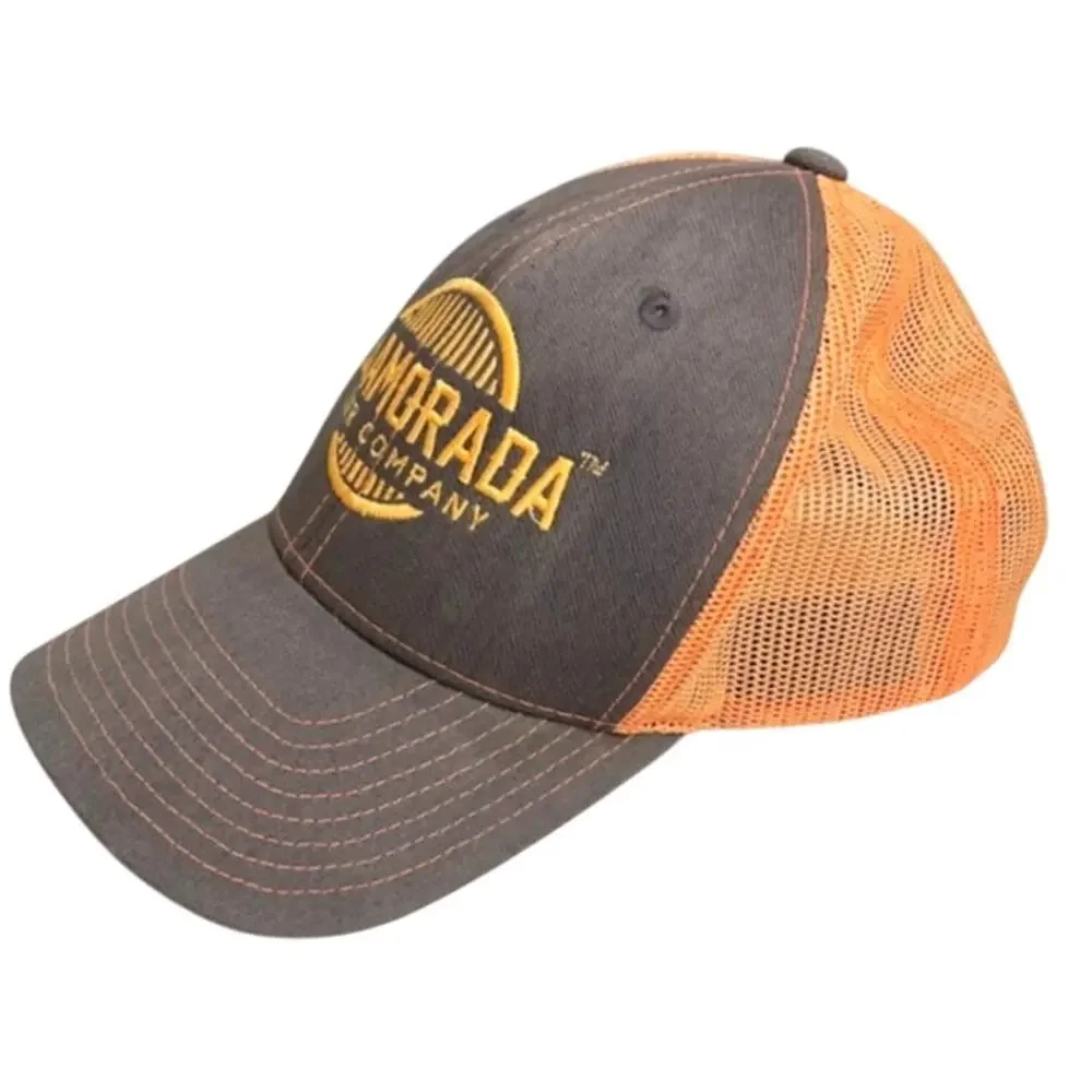 Richardson Brewery Trucker Hat Brown Snap Back Orange Mesh Baseball Cap